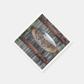 Paper Napkins, Wood Wolves Wolf Serviette (Ecke)