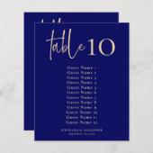 PAPER Navy and Gold Tischnummer & Seetabelle (Vorne/Hinten)