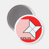 Paper Ninja Star Magnet (Vorderseite/Rückseite)