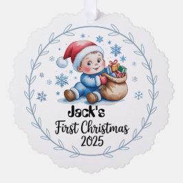 Paper Ornament-Baby Boy's First Christmas Ornament