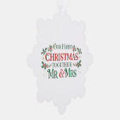 Paper Ornament Card-Our First Xmas Mr & Mrs Karte (Rechts)