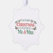 Paper Ornament Card-Our First Xmas Mr & Mrs Karte (Linke Ecke)