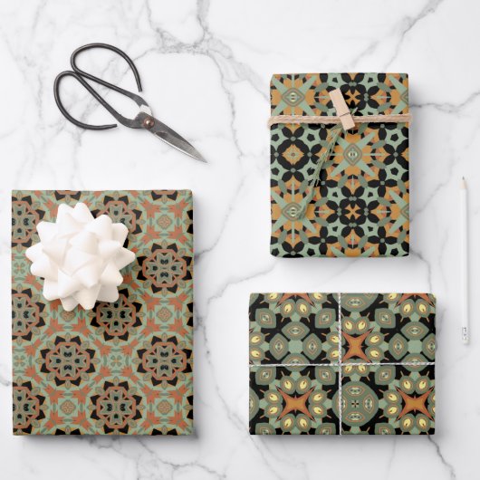 Paper Pack 168 Decorative Abstrakt Art Muster Geschenkpapier Set (Vorderseite)