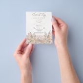 PAPER Pampas | Rose Neutrale Grad Party Einladung Flyer (Gruppe)