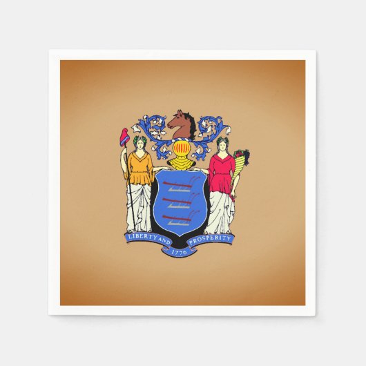 Paper Party Napkins mit Image of New Jersey Flag Serviette (Vorderseite)