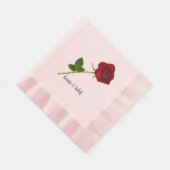 Paper Party Napkins Rote Rose Custom Serviette (Ecke)