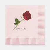 Paper Party Napkins Rote Rose Custom Serviette (Vorderseite)