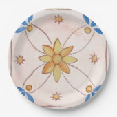 Paper party plate, 9 inch, with floral design. pappteller (Vorderseite)