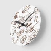 Paper Pattern Runde Wanduhr (Winkel)