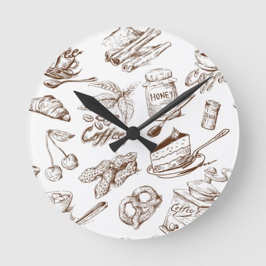 Paper Pattern Runde Wanduhr (Vorderseite)
