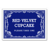 Paper Picado Colorful Mexican Wedding Buffet Tischnummer (Vorderseite)