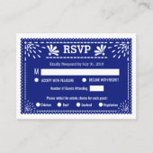 Paper Picado Colorful Mexican Wedding RSVP Begleitkarte (Vorderseite)