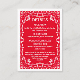 Paper Picado farbenfrohe mexikanische Hochzeitsdet Begleitkarte