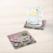 Paper Pig Coaster Rechteckiger Pappuntersetzer (Vor Ort)
