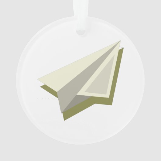 Paper Plane Design Ornament (Rückseite)