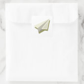 Paper Plane Design Quadratischer Aufkleber (Tasche)