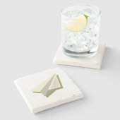 Paper Plane Design Steinuntersetzer (Seitenansicht)
