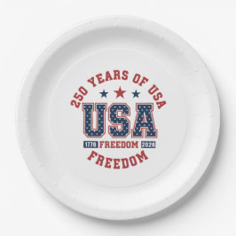 Paper Plate-250th American Independence Tableware Pappteller
