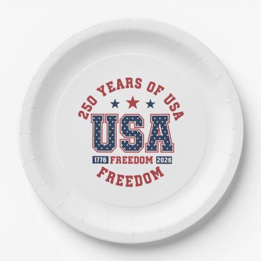 Paper Plate-250th American Independence Tableware Pappteller (Vorderseite)