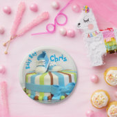 Paper Plate 7" Baby Boys Cake Blue Shoes Party Pappteller (Party)