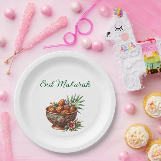 Paper Plate-Eid Mubarak Tableware Pappteller (Party)