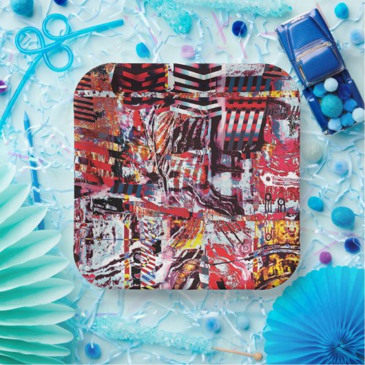 Paper Plate – Fragmented Pulse Pappteller (Party)