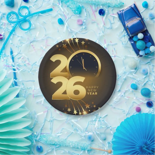 Paper Plate-Happy New Year 2026 Tableware Set Pappteller (Party)