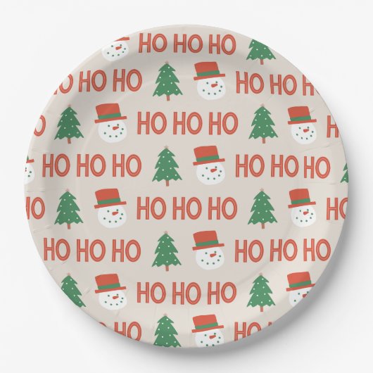 paper plate HO HO HO Pappteller (Vorderseite)