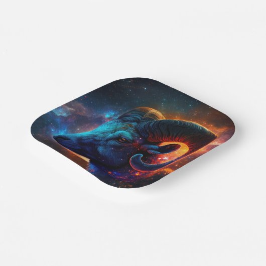 Paper Plate of Aries Zodiac Star Sign Pappteller (Gewinkelt)