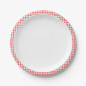 Paper Plate Picnic Red Gingham Birthday Party Pappteller (Vorderseite)