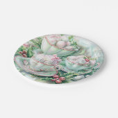 Paper Plate-Pink Victorian Christmas Pappteller (Schrägansicht)