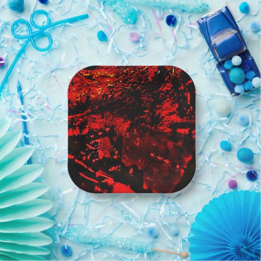 paper plate recycled plastic red texture abstract pappteller (Party)