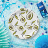 Paper Plate verfügt über einen niedlichen Avocado. Pappteller (Party)