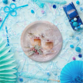 Paper Plate-White Victorian Christmas Pappteller (Party)