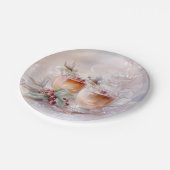 Paper Plate-White Victorian Christmas Pappteller (Schrägansicht)