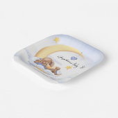 Paper Plate with a cute sleeping plush bunny. Pappteller (Gewinkelt)