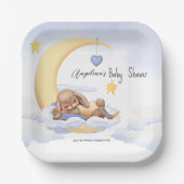 Paper Plate with a cute sleeping plush bunny. Pappteller (Vorderseite)