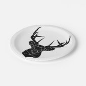 Paper plate with deer / Pappteller mit Hirsch (Schrägansicht)