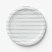 Paper Plates 17,8 cm - Blue Stripes Pappteller (Vorderseite)