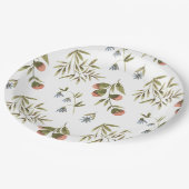 Paper Plates 22,9 cm - Flower Pattern Pappteller (Schrägansicht)