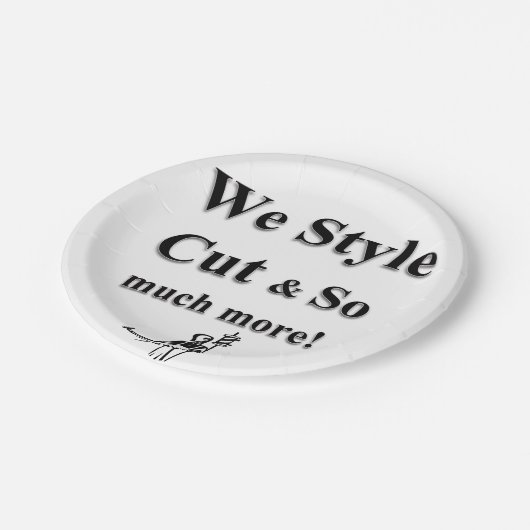 Paper Plates Barber Pappteller (Schrägansicht)