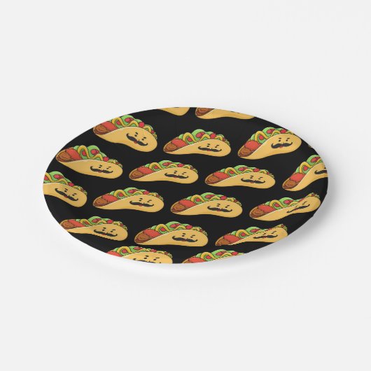 Paper Plates, Black Tacos Pappteller (Schrägansicht)