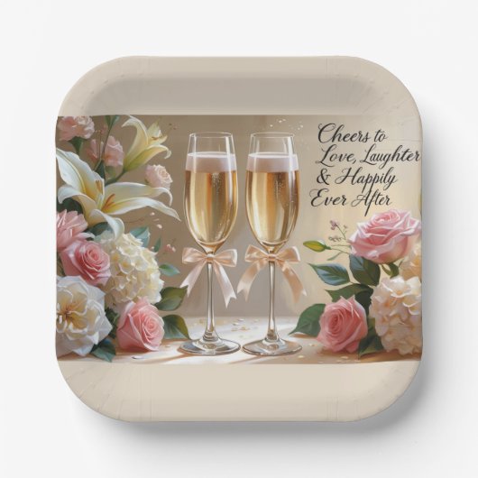 Paper Plates- Bridal- Happily Ever After Pappteller (Vorderseite)
