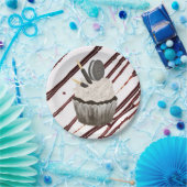 Paper Plates, Chocolate Cupcake Fudge Pappteller (Party)