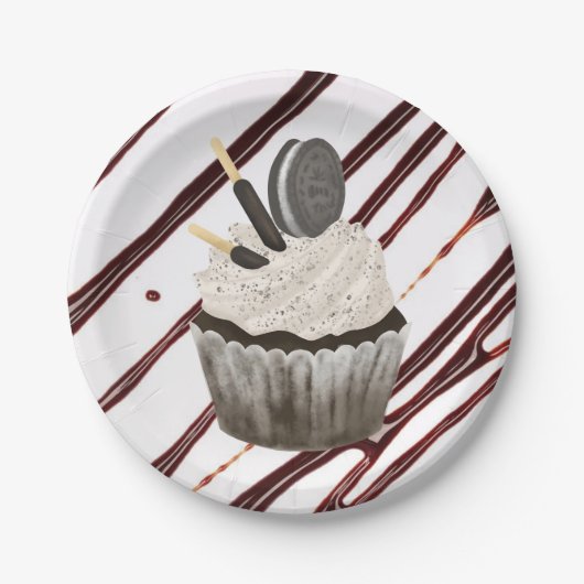 Paper Plates, Chocolate Cupcake Fudge Pappteller (Vorderseite)