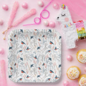 Paper Plates - Christmas Winter Bird Pattern Pappteller (Party)
