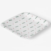 Paper Plates - Christmas Winter Floral Pattern Pappteller (Gewinkelt)