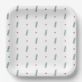 Paper Plates - Christmas Winter Floral Pattern Pappteller (Vorderseite)