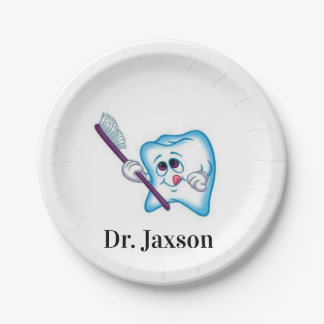 Paper Plates Dentist Teeth  Pappteller
