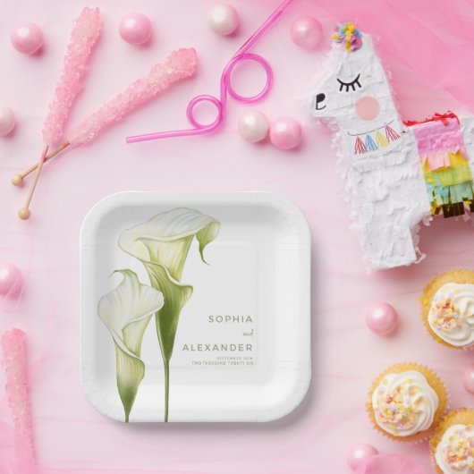 Paper Plates for a Modern Wedding. Pappteller (Party)